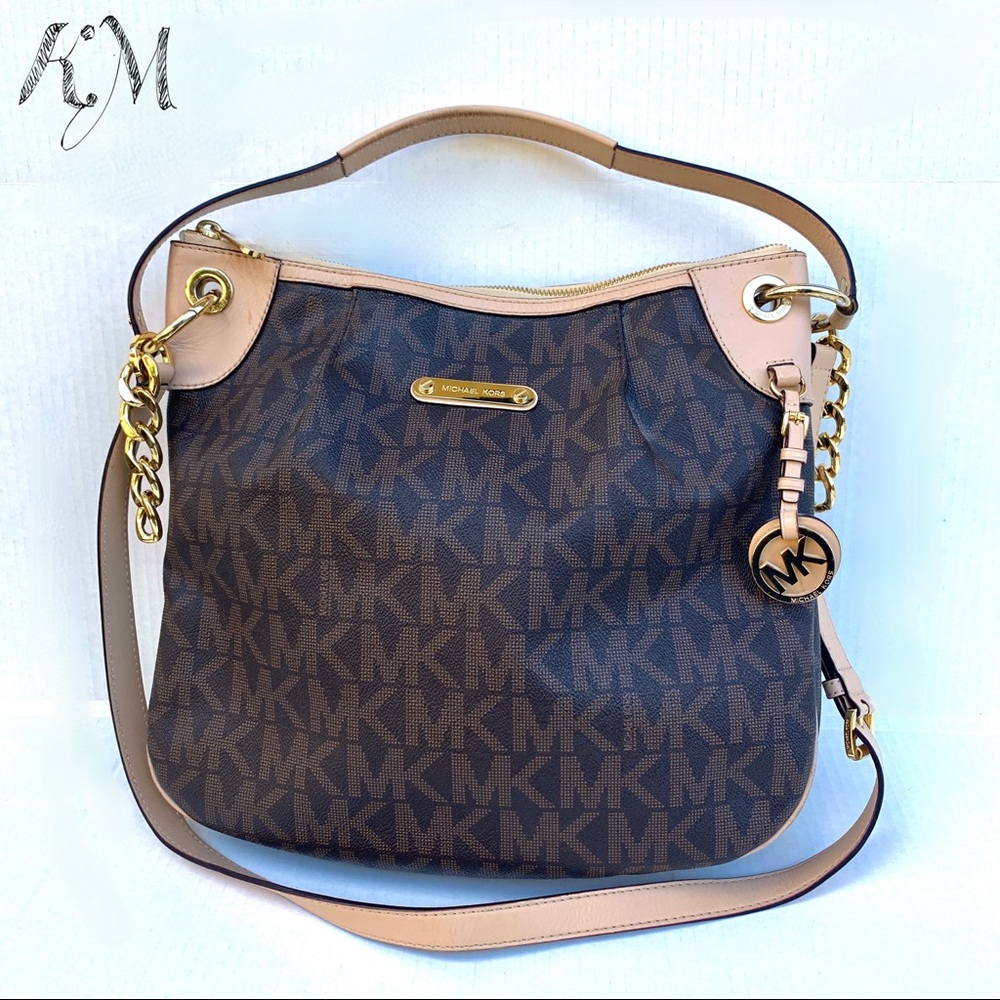 Michael Kors Brown Large Jet Set Shoulder Bag
